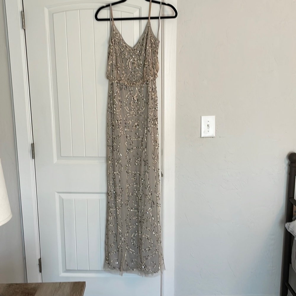 Adriana papell beaded gown